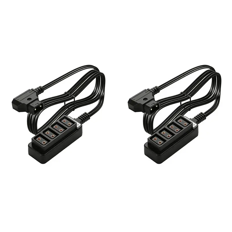 B92B-2X D-TAP Splitter Cable,D Tap Male To 4 Port Female Splitter Hub Power Cable,Splitter Adapter For V-Mount Camera Battery
