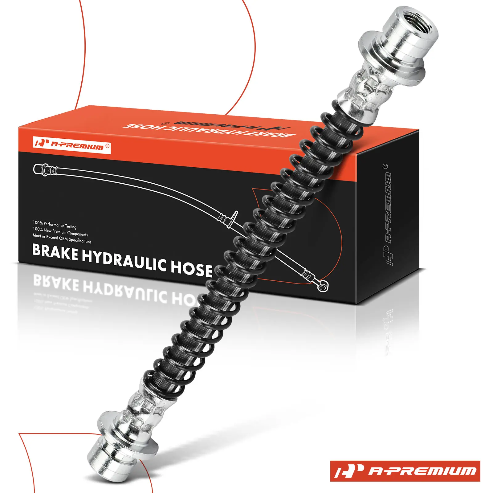 A-Premium Rear Driver or Passneger Side Inner Brake Hydraulic Hose for Land Rover Discovery 1999-2004