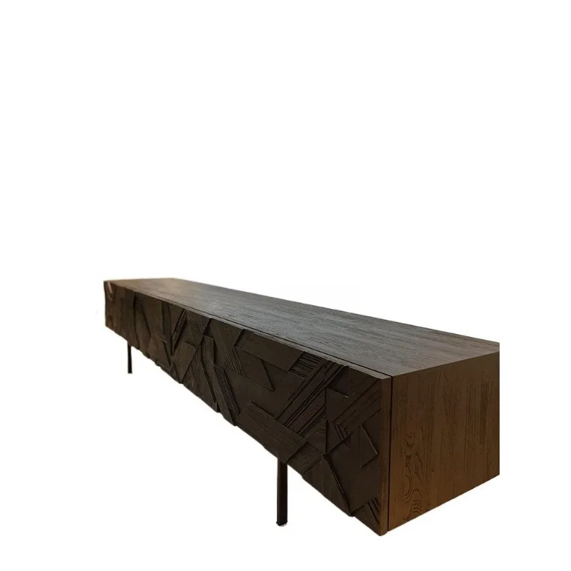 South East Asia style solid wood teak TV cabinet Italian black cabinet