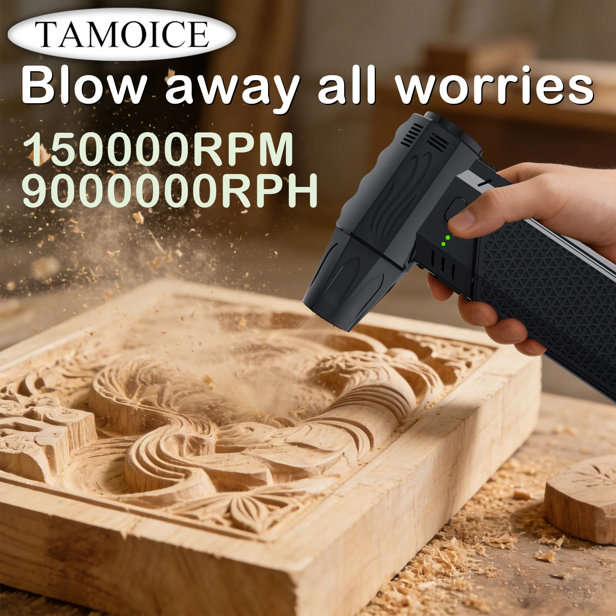 

Вентилятор для удаления пыли с частотой вращения 150000 об/мин/9000000 об/час и эргономичной ручкой. Это лучший праздничный подарок для друга.