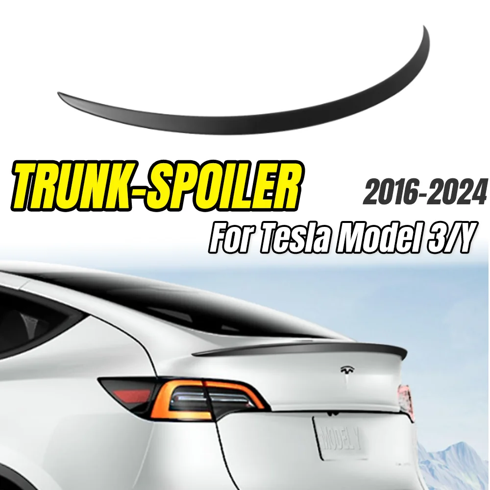 

For Tesla Model 3/Y 2016-2024 2025+ ABS Carbon Fiber DC Slety Spoiler Car Rear Trunk Wing & Top Wing,Car Styling Upgrade