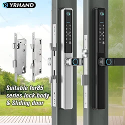 YRHAND F5pro Tuya Wifi Sliding Lock IP66 waterpoof chapas inteligentes Smart Aluminum Door Lock with Camera for Home