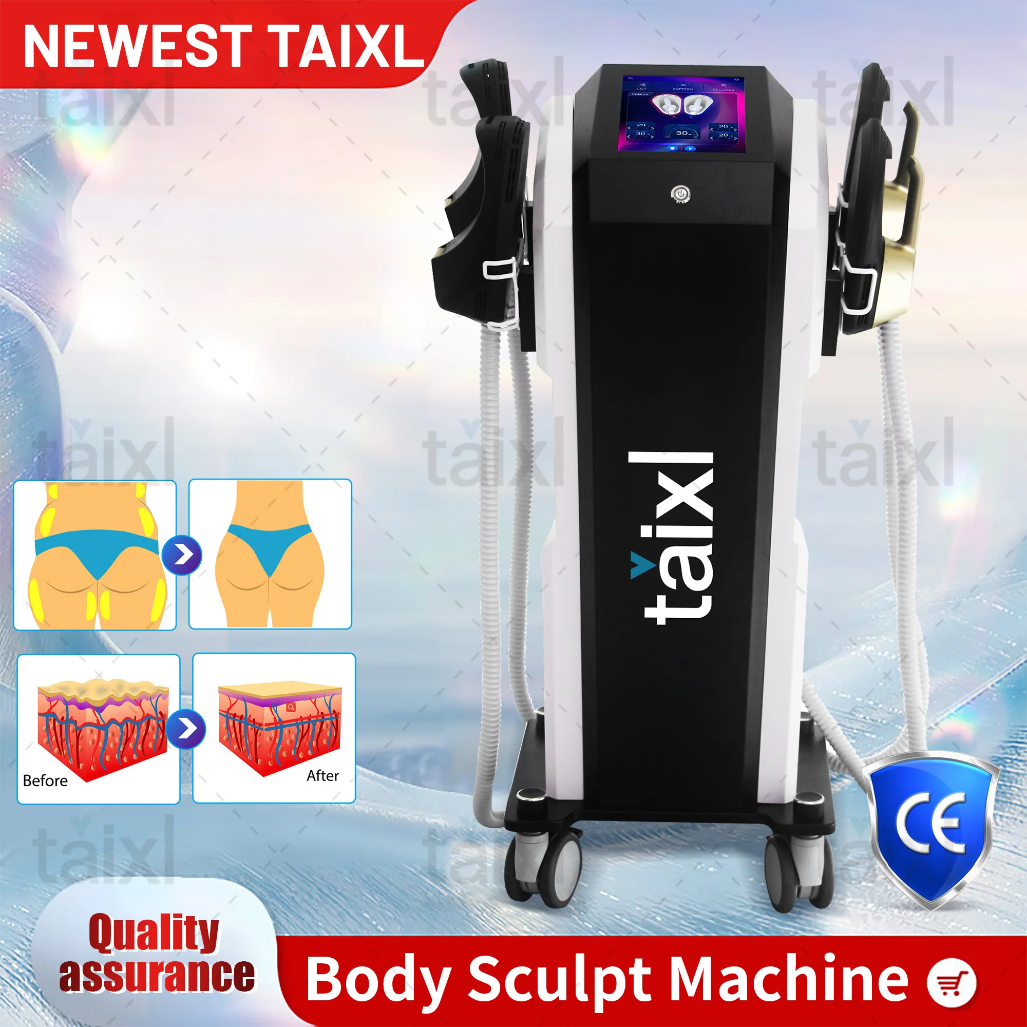 

2025 new 15 Tesla EMS Machine 6500W Hi-emt Muscle Stimulator Body Slimming Technology Sculpting Salon R-F NOVA Abdomen