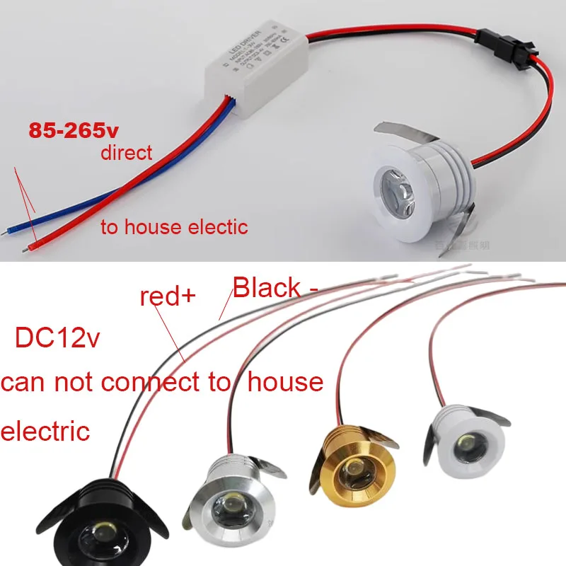 20MM Embedded Ceiling LED Canister Light Small Spot Light DC12v/85-265V for Home Showcase Cabinet Hotel