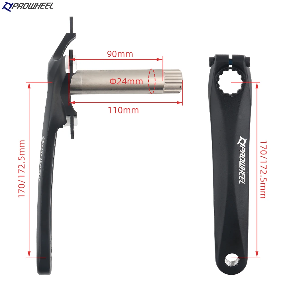 Prowheel Road Bike Crank Arm Hollow Tech Crank 110 130BCD Chainring 172.5 170mm Bicycle Sprocket Speed Bike Crankset