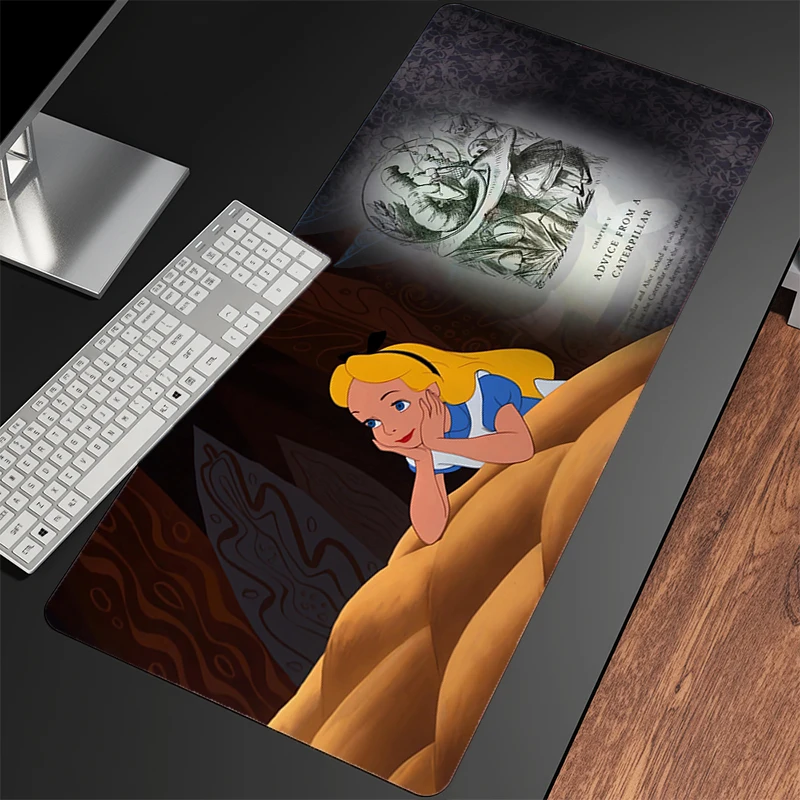 Tappetino per mouse Giocatori Computer Tappetino per mouse esteso Scrivania per laptop Tappetino per mouse Tastiera da gioco Gomma A-Alice nel Paese delle Meraviglie Tappeto durevole