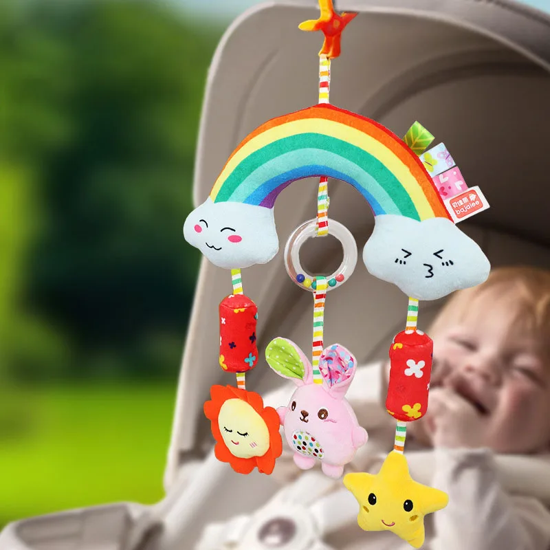 아기 풍경종 트롤리 펜던트 흔들리는 종소리 진정 장난감 침대 옆 펜던트 조기 교육 퍼즐 장난감