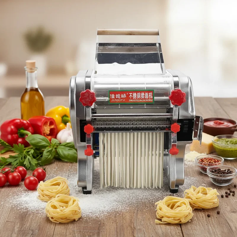 

Commercial Home Korean Press Cutting Thickness Adjustable Motor Extruder Semi-Automatic Noodles Fresh Noodle Machine For Hotels