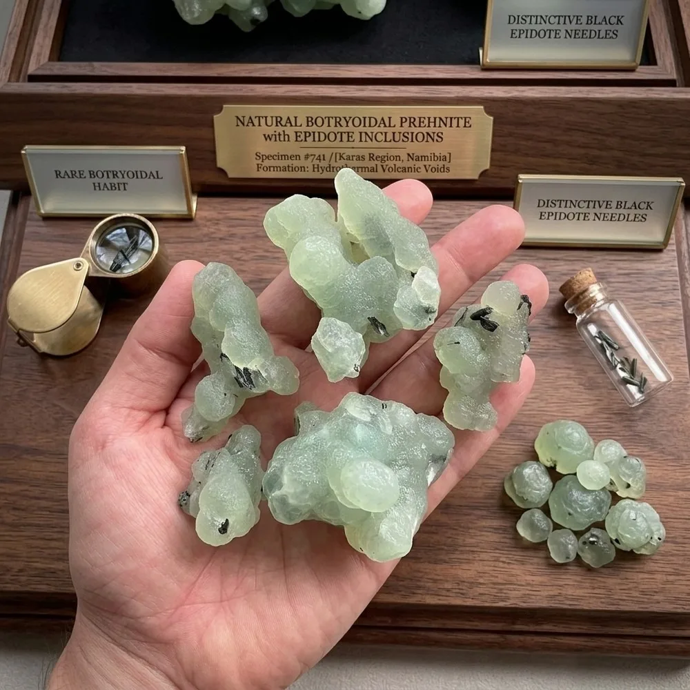Natural Green Grape Agate Specimen Real Raw Crystals Mineral Stone for Home Decor Feng Shui Chakra Reiki Healing