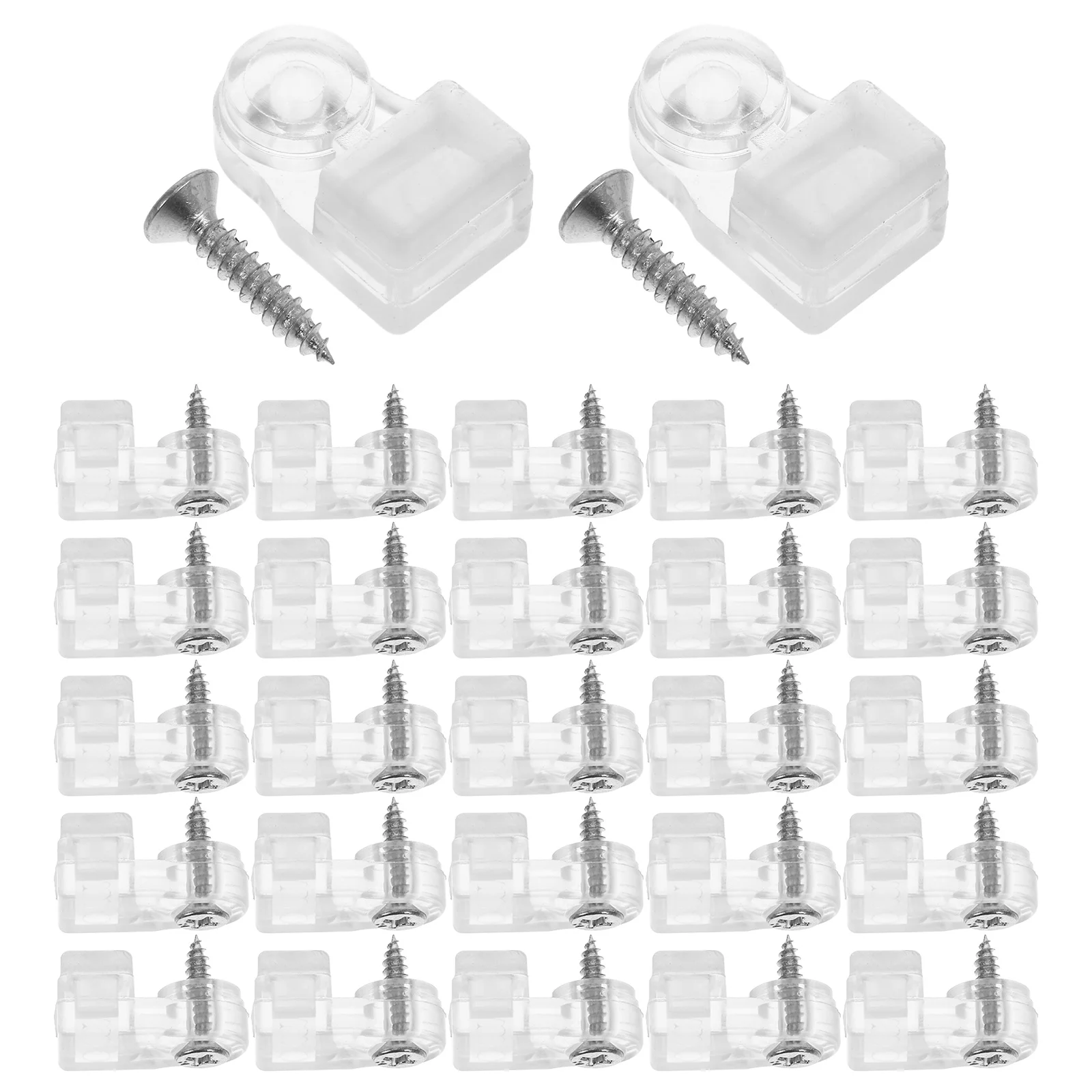 50 stücke Glas Clips Einstellbare Schrank Tür Spiegel Klemme Glas Befestigungs Klemmen Für Kleiderschrank Spiegel Bild Rahmen Hängen Hardware