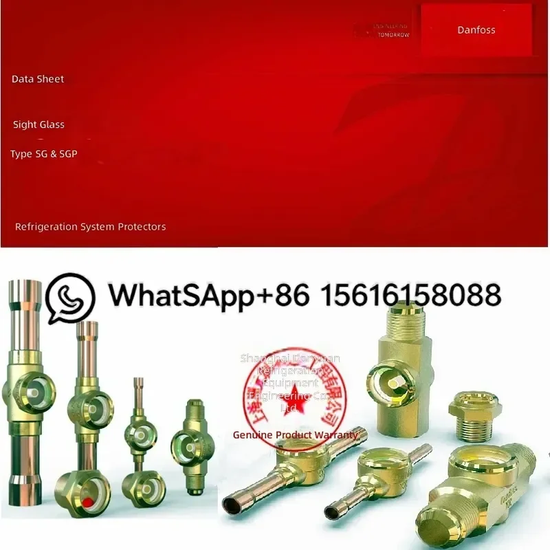 Danfoss Refrigerant Sight Glass SGP SGN 6 10 12 16 19 22S 014 0183 ACSGN6S014-0181 SGN12S014-0183 SGN16S014-0184 SGP10S N R410