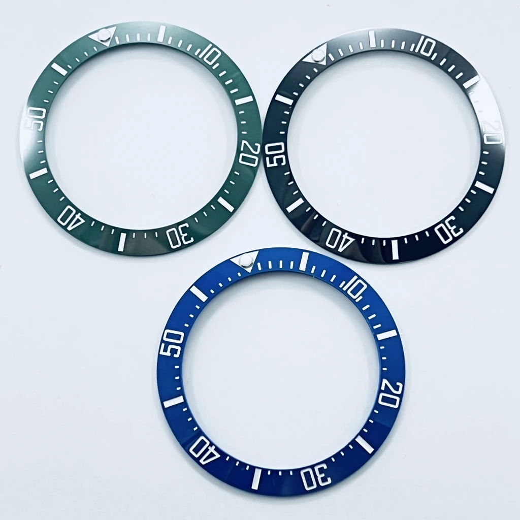 40mm SEA Ceramics Bezel Black Blue Green Sloping Diving Watch Insert Watch Replace Watch Face Watch Bezel Inserts Ring