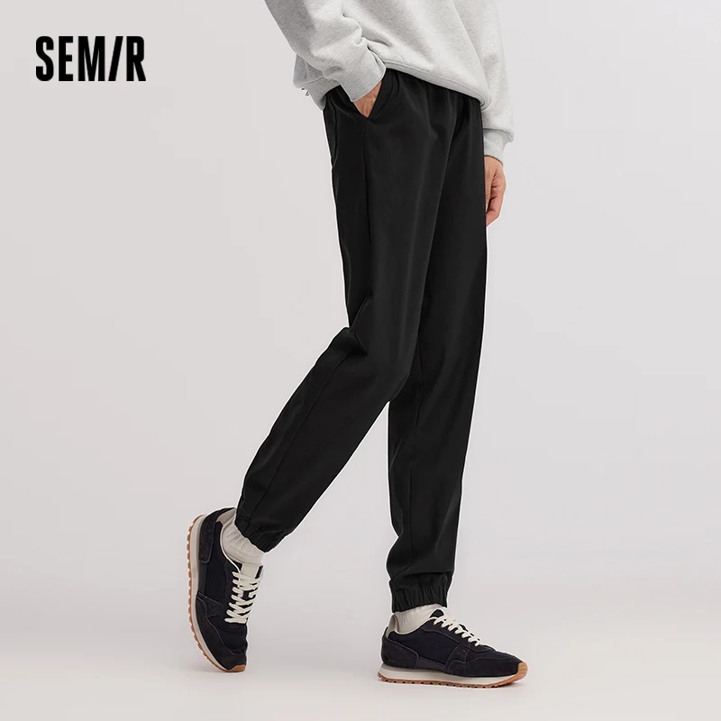 Semir Jogger Pants Men Thickened Brushed Black Sportswear 2025 New Winter Versatile Athletic Casual Pants