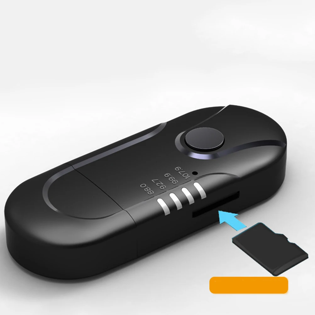 

Receiver Fm Wireless Answer Calls Car Audio Adapter Stereo Output USB AUX Card Smartphones Home Vehicle Mini