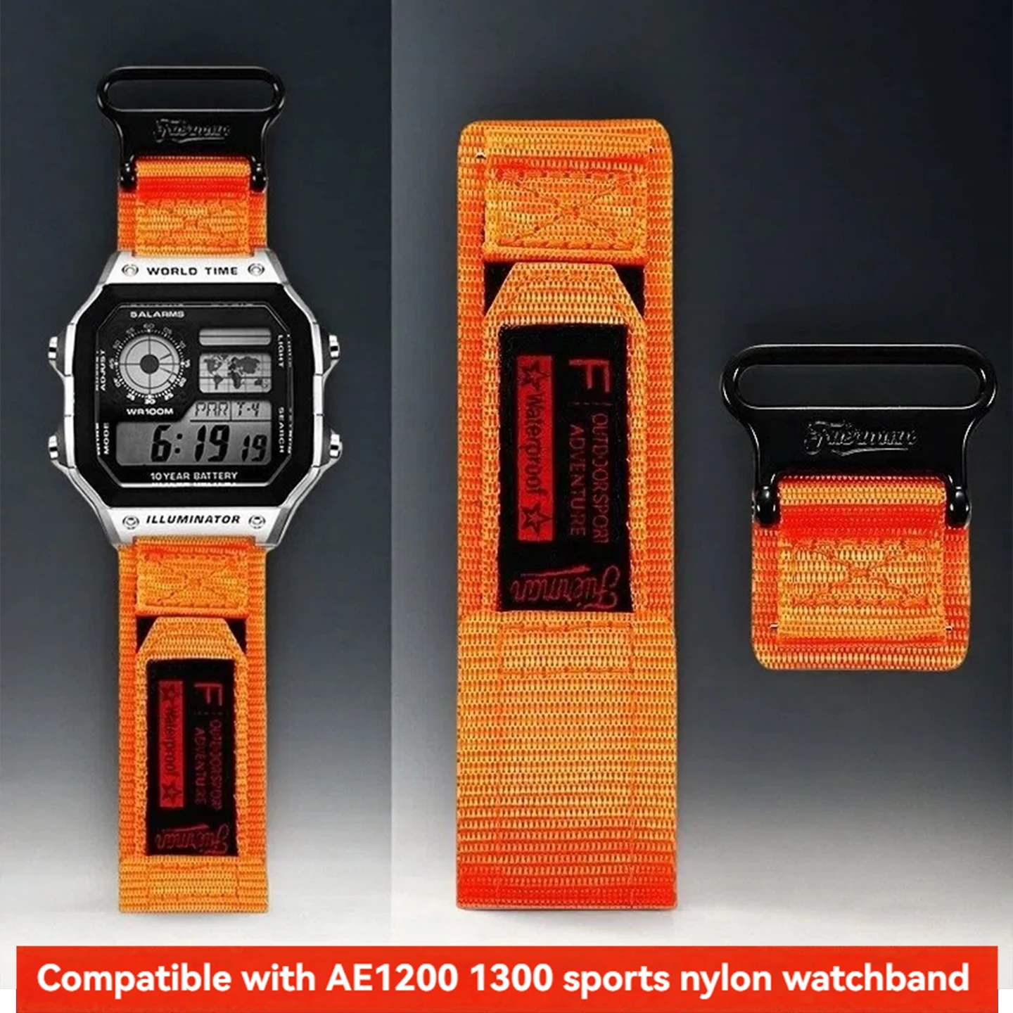 

Нейлоновый ремешок для часов Casio AE1200/AE-1300/AE-1500/F-108/W-216H/W218H, водонепроницаемый, 18 мм, для студентов