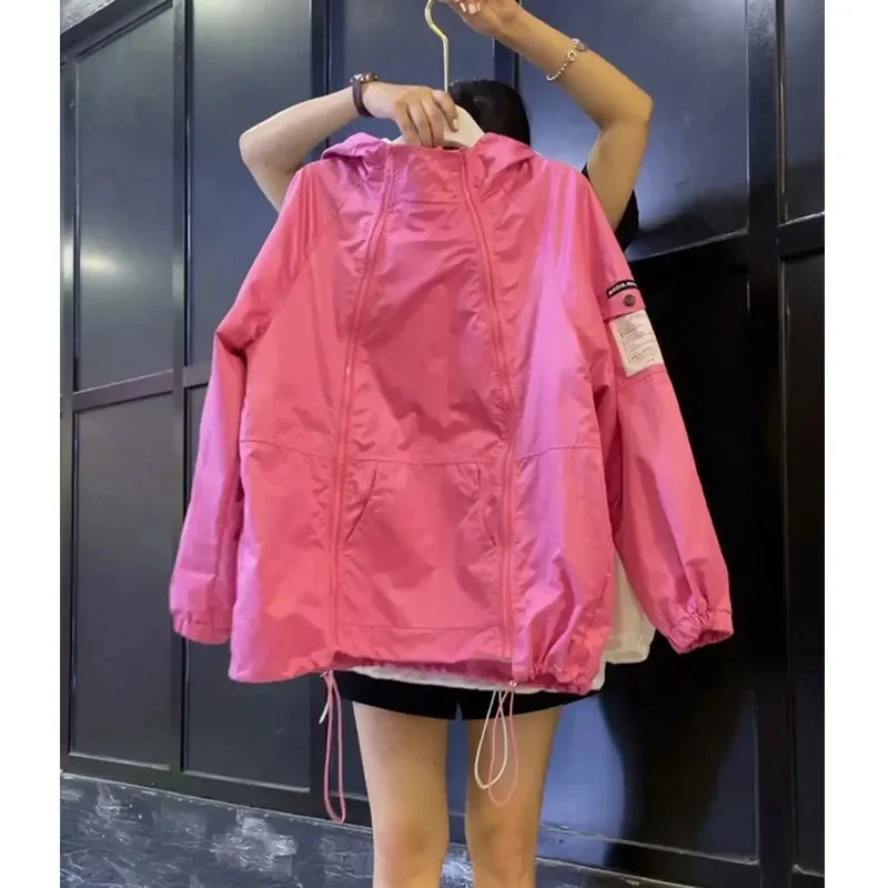 

Female Fashion Double Zipper Trench Jacket Spring Autumn Lady Long Sleeves Lined Outwear Women Large Size 4XL Windbreaker Coat