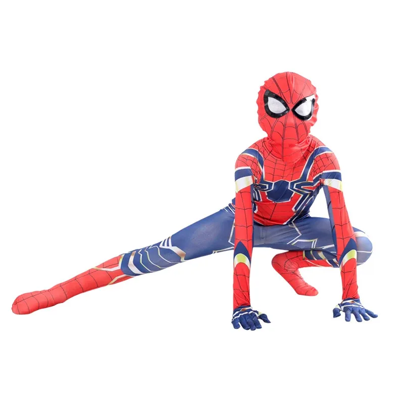 Homem aranha da marvel terno de ferro 3-13 anos meninos fantasias cosplay homem aranha novo terno elastano crianças aniversário presente de natal