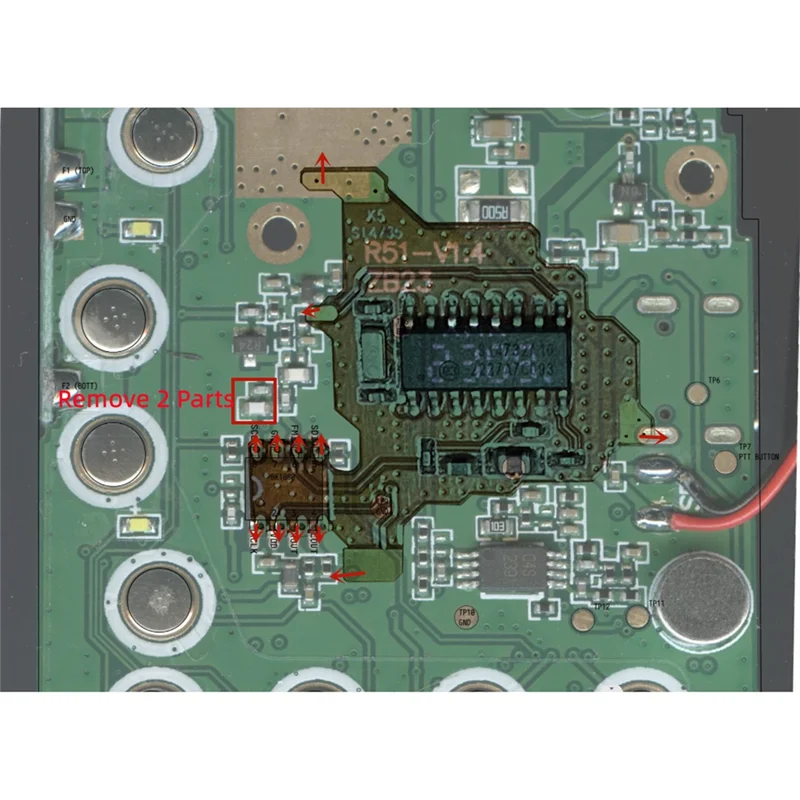 -MEOF SI4732 وحدة تعديل مكون مذبذب الرقاقة والكريستال إصدار V2 FPC لـ Quansheng UV-K5