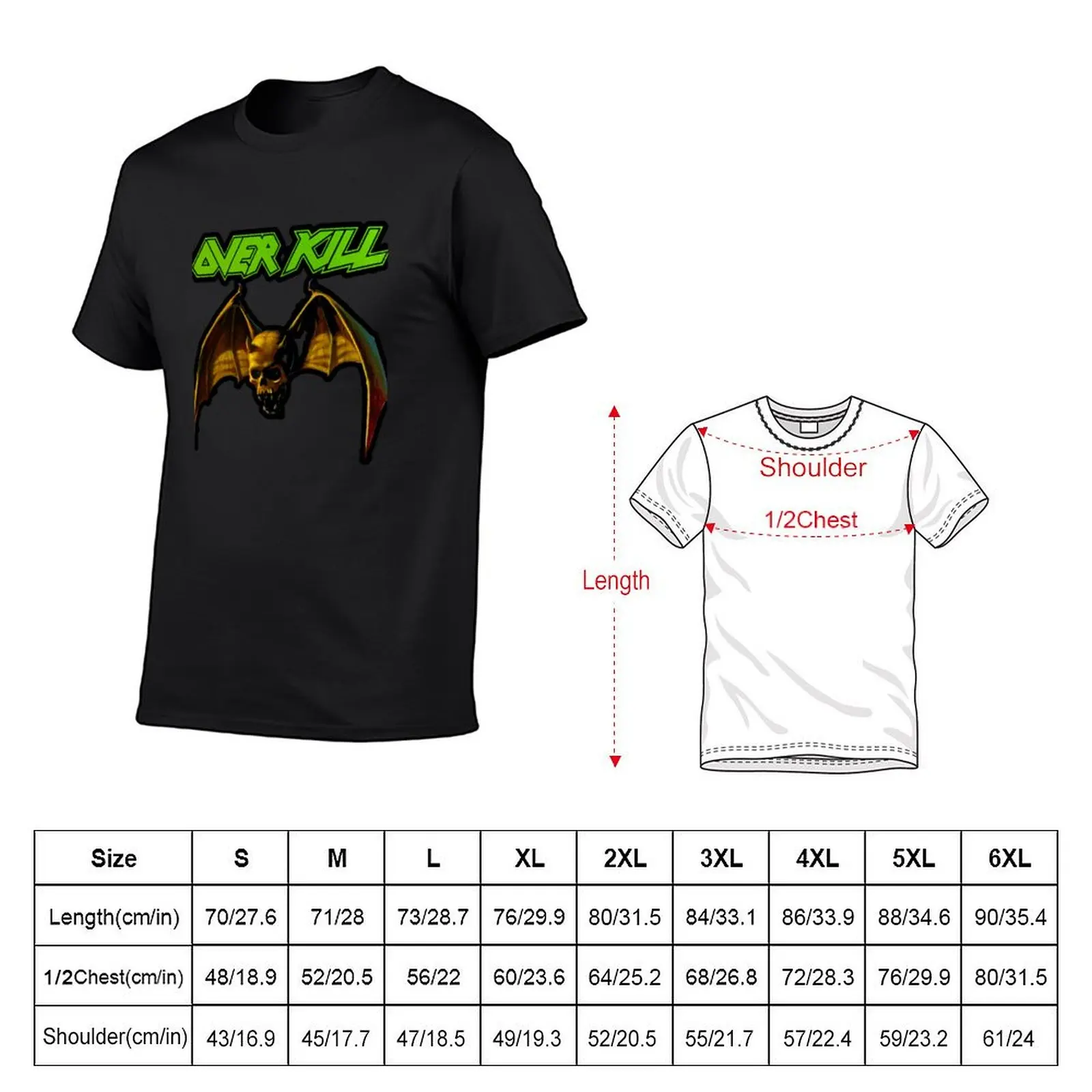 Overkill Band T-Shirt boys animal print graphic t shirt vintage Blouse plain t shirts men