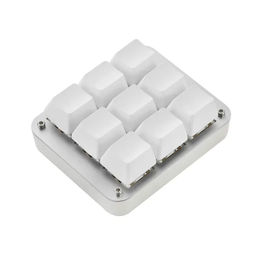 KeySilk Programmable 9Key Mechanical Numpad Tri-Mode Wireless Portable Simple Style Macro Number Pad Office PC Accessories Gift