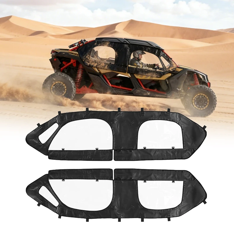 

Мягкие верхние двери для UTV, 2 шт., водонепроницаемые, ветрозащитные, пылезащитные, с прозрачным окном, для Can-Am Maverick X3 MAX