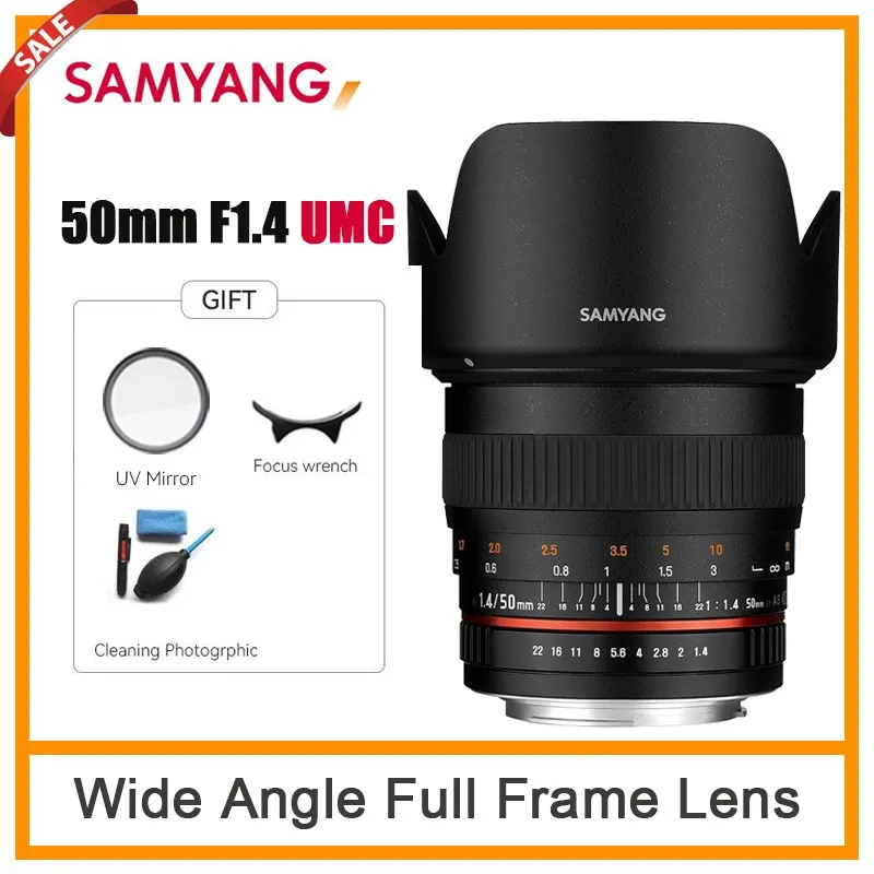 

Samyang 50mm F1.4 AS UMC Full Frame Standard Lens For Sony E Canon EF-M Nikon M4/3 Pentax K Mount Camera Lenses