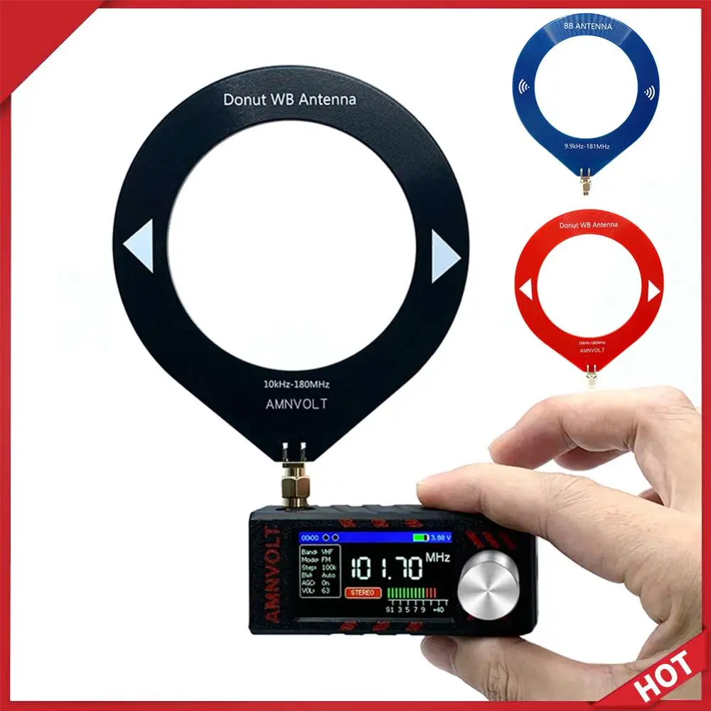 

10khz-180mhz Donut WB Antenna with Low Impedance Converter Mini Ring Antenna MW/SW Antenna Medium Wave Shortwave Antenna