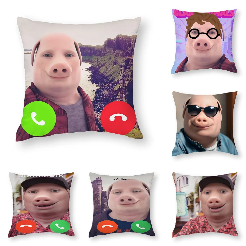 

John Pork Is Calling Pillow Case 3D Print Polyester Fiber 40*40 cm Home Sofa Throw Pillow Cover Decoration Festival Gift