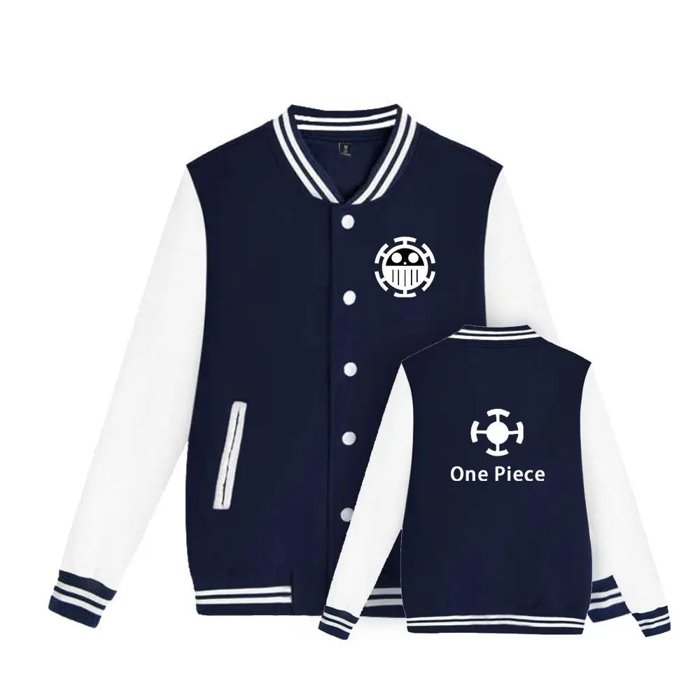 

ONE PIECE Printed Baseball Jersey Autumn Coat Men's/women's Korean Hong Kong Style Loose and Versatile Jacket Couple Top