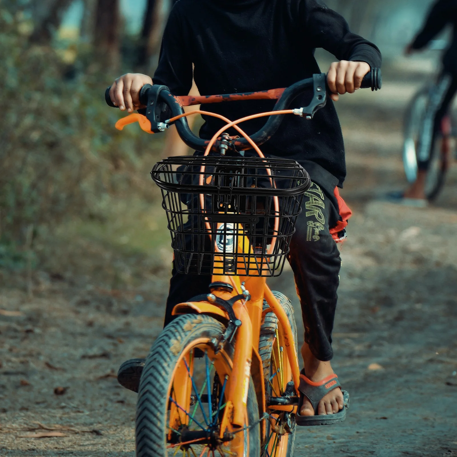 Durable Stainless Steel Basket Multipurpose Bicycle Accessory Corrosion Resistant Simple Container for Electric Vehicles