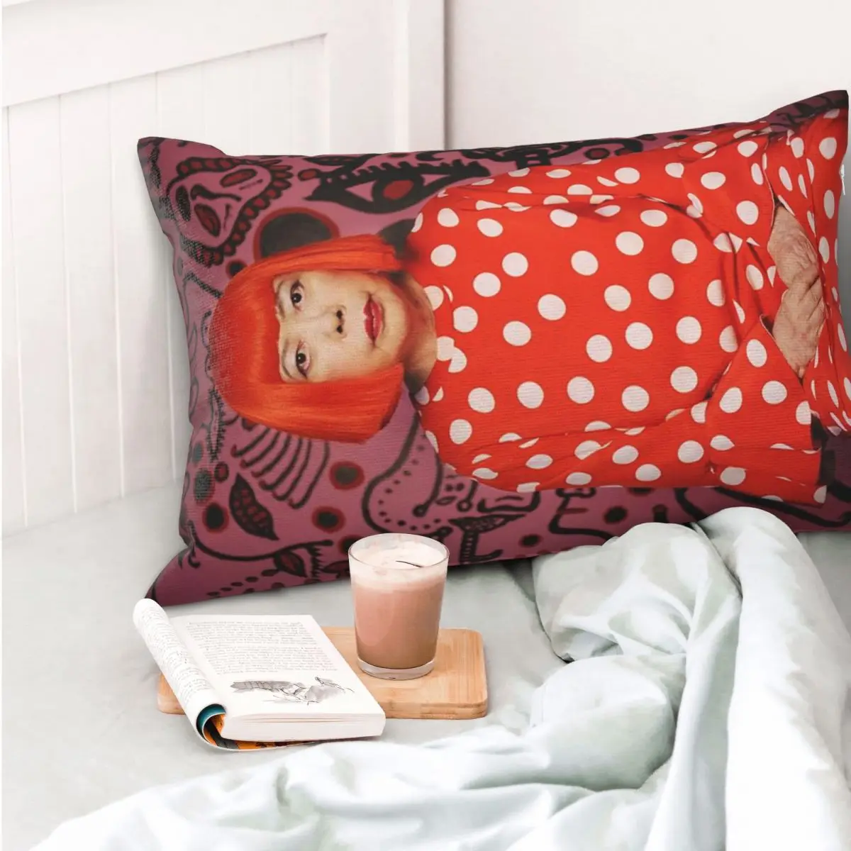 

Декоративная наволочка-подушка с абстрактным рисунком Яёи Кусамы, прямоугольная, для спальни, дома, для комфорта, декоративная подушка для кровати