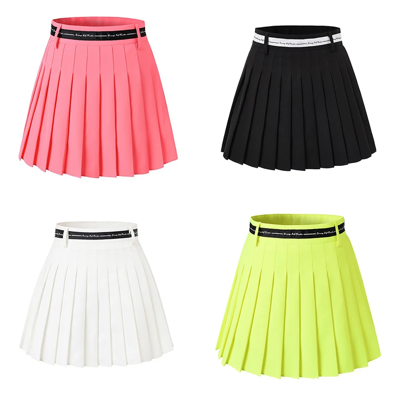 

New Golf Women's Dress, High-Waisted Double-Layer Pleated Skirt, Gym Sports, Fitness, Running, Yoga, Soft Exercise, Short Skirt