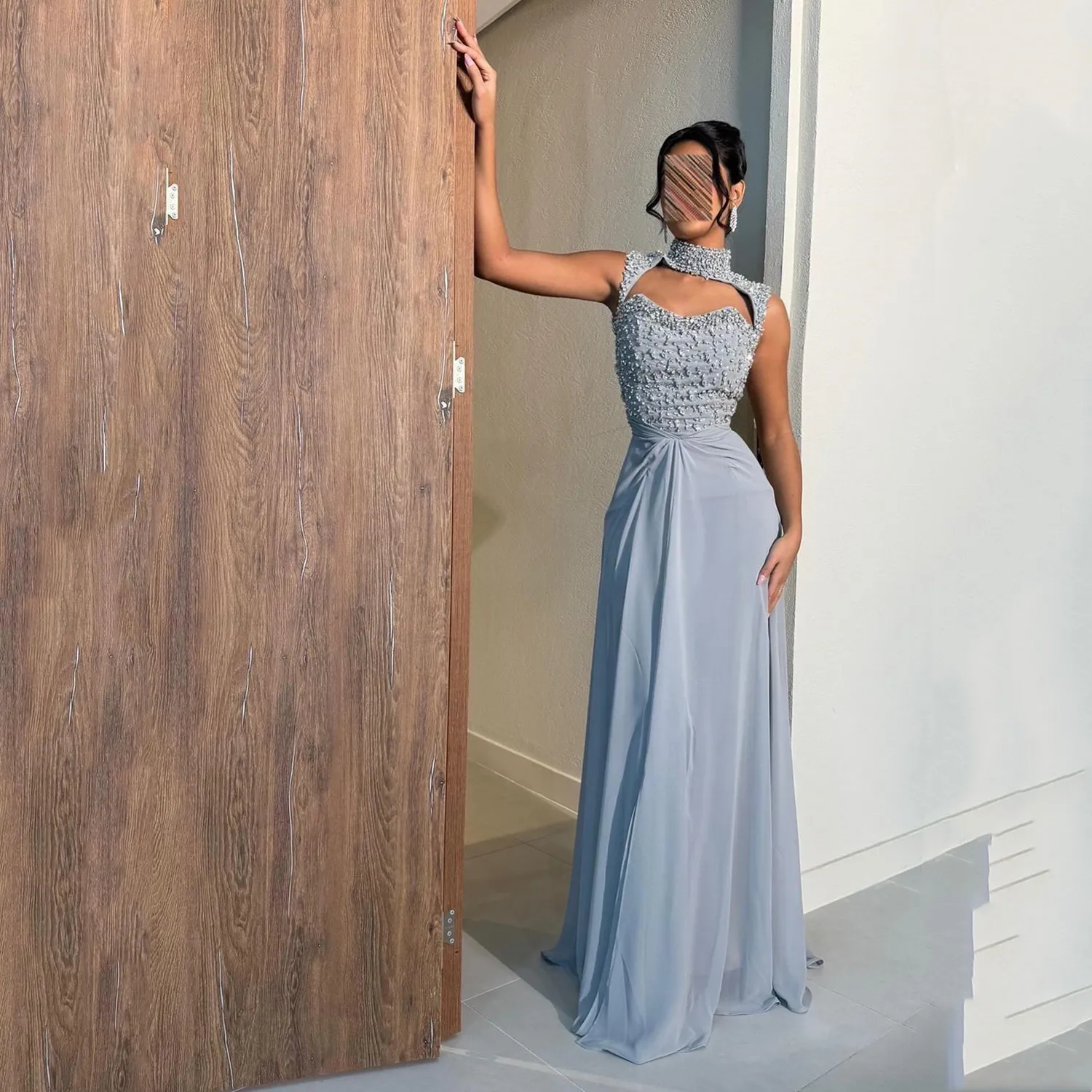 

Lorrtta Blue Luxurious Women's Evening Dresses for Special Occasions Sweetheart Robes of Soirée Customized Prom Dress Handmade