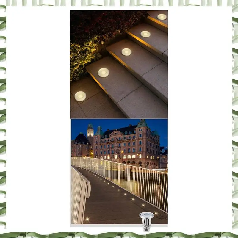 Professional Tool LED Deck White Light Lamp IP68 Waterproof Stainless Steel Recessed Garden Stair Underground Bulb Lamp Wall Spo