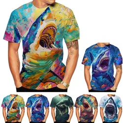 2024 Summer Fashion Men's and Women's Kids T shirt 3D Print Shark Graphic T-shirt Funny Street Style Unisex Casual Top 100-6XL