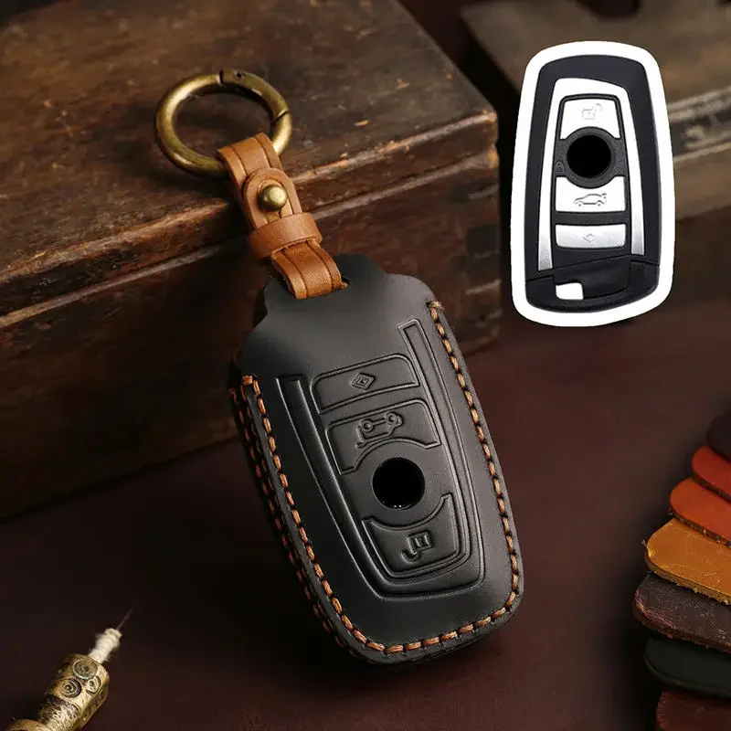 

1pc Leather Car Remote Key Case Cover Shell For BMW 1 3 5 7 Series X1 X3 X4 X5 F10 F15 F16 F20 F30 F18 F25 M3 M4 E34 Accessories