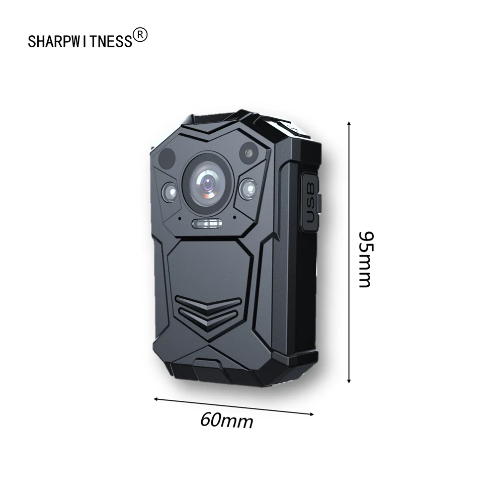 SHARPWITNESS 1080P 64GB Body Camera With 2inch Screen and Night Vision 3500mah battery for 14 Hours Recording time Mini Body Cam