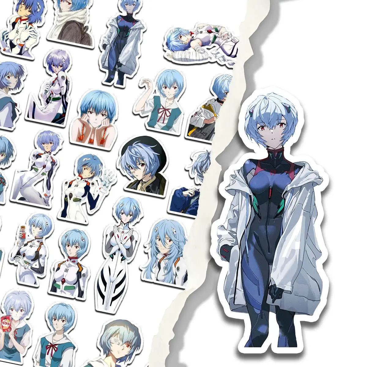 EVA Neon Genesis Evangelion Ayanami Rei Waterproof Stickers Cute Anime DIY Laptop Notebook Phone Decor Sticker Collection Gift