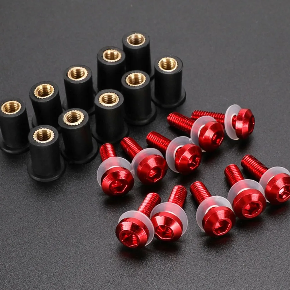 

10pcs 5mm Windscreen Windshield Bolt Screw Kit For DUCATI Streetfighter V4 V4S Hypermotard 698 950/S/SP/RVE Supersport 939 950/S