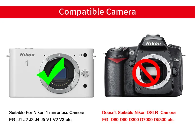 Aig-N1 Adapter For Nikon F Mount G AF-S Lens To Nikon 1 J2 J3 J4 J5 V1 V2 Camera