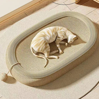 Cat Scratching Bed With Game BallLarge Oval Sisal BasinSofa ProtectorIndoor Cat Scratching BoardWear-resistant Pet Supplies