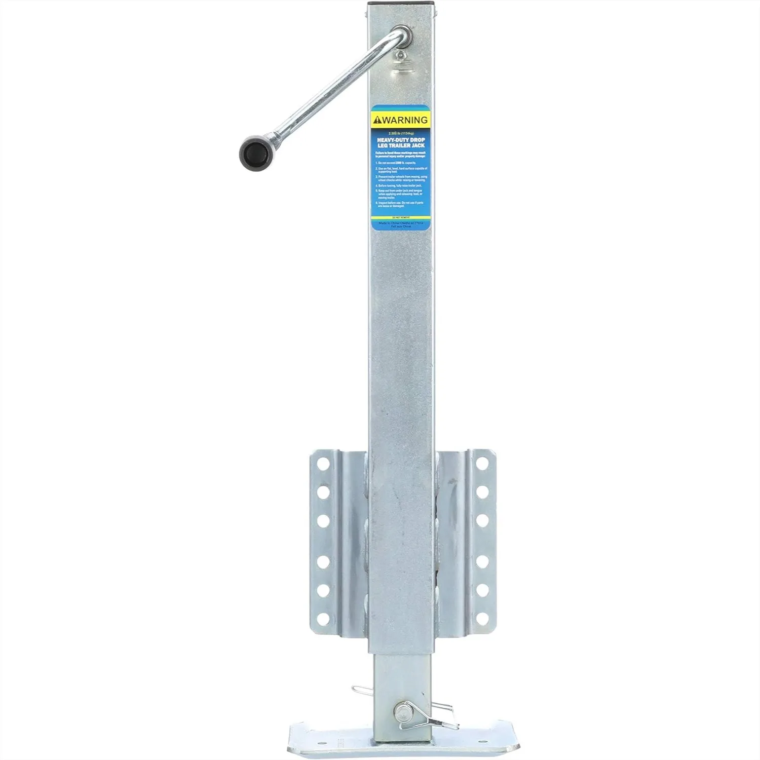 

Heavy Duty Trailer Jack with Drop Leg, 28.6 in Lift, Max Load 2,500 Lbs