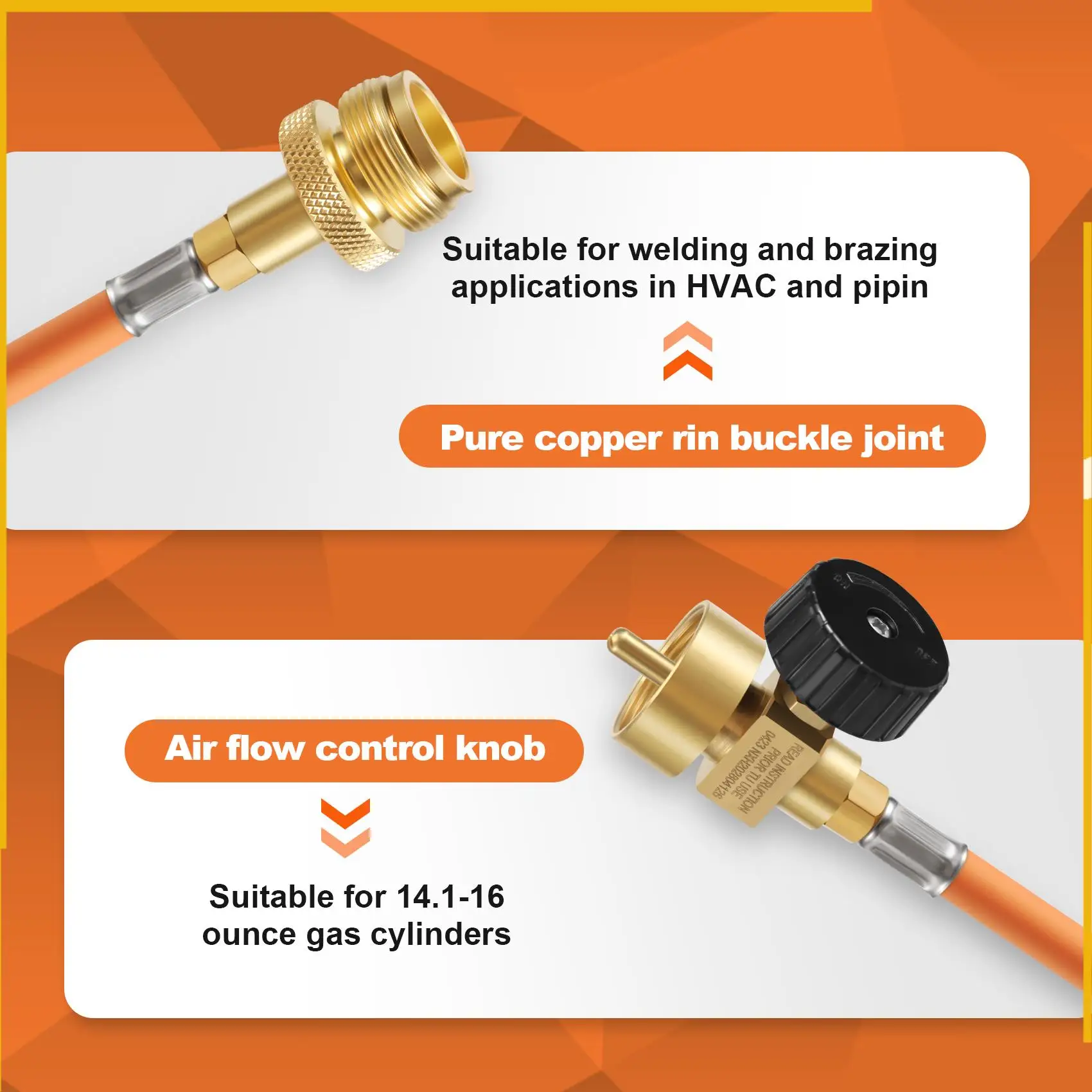 

A92P Welding Torch Hose CGA600 1.5M (5Ft) Hose And Belt Hook For MAPP Torch Extension Kit