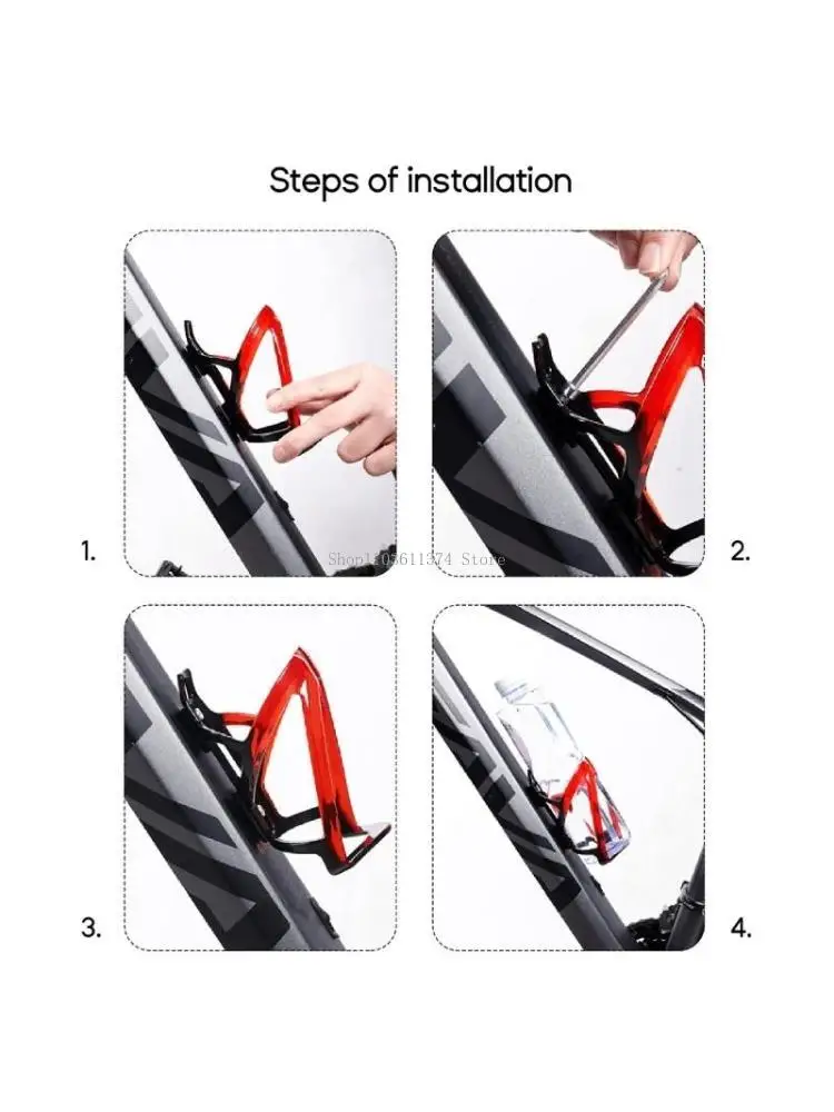 

Bike Water Bottle Cage Bicycles Drink Cup Holder with Screws Cycling Kettle Cage