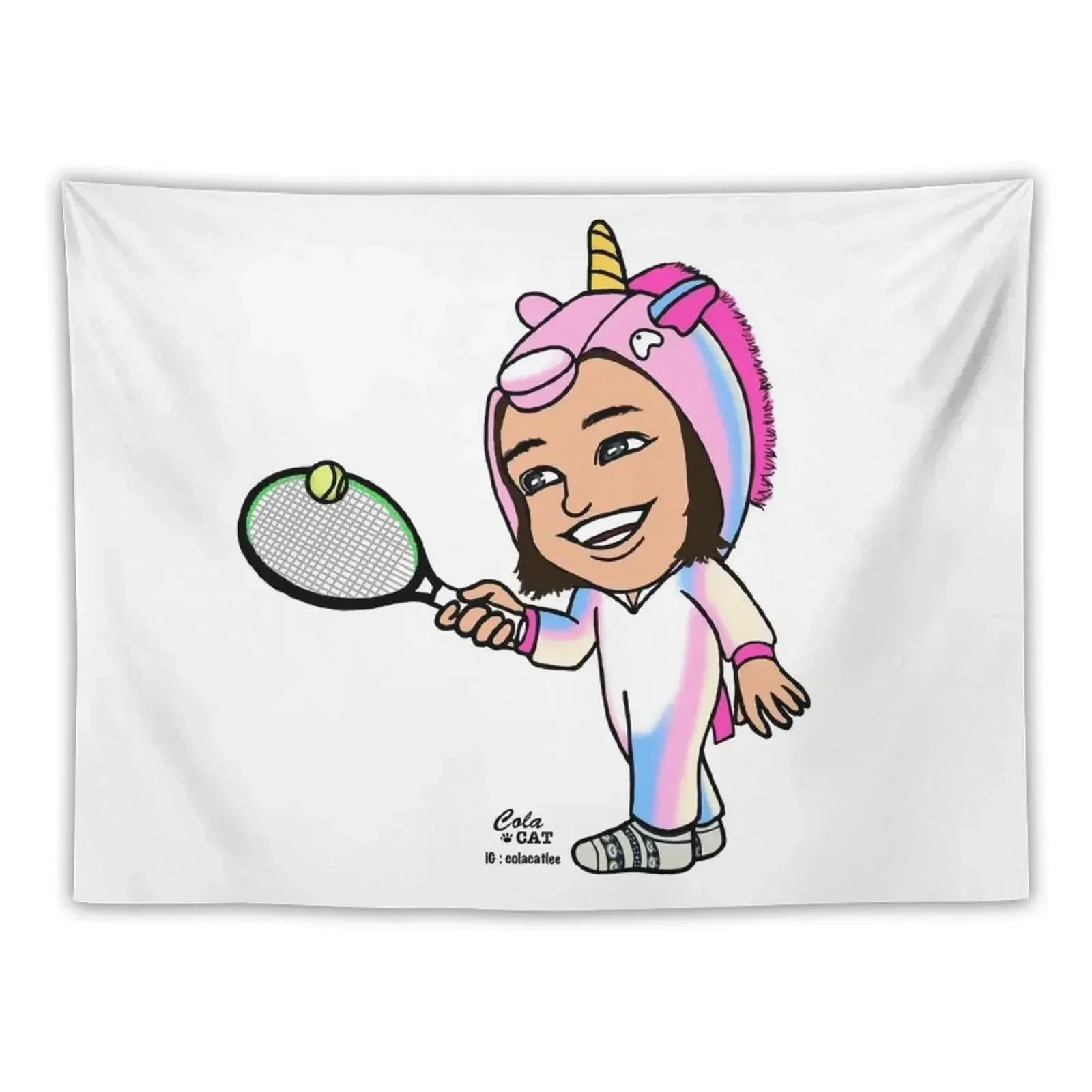 

Iga Swiatek Volley Wall Unicorn Tapestry Home Decoration Accessories Decorations For Room Home Decorators Tapestry