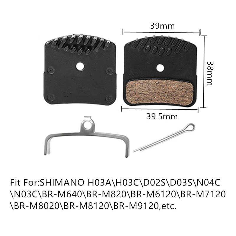 Bicycle Ceramic Disc Brake Pads Cooling Fins Ice Tech For Shimano XT SLX Deore DURA ACE ULTEGRA TIAGRA MTB Road Hydraulic Brake