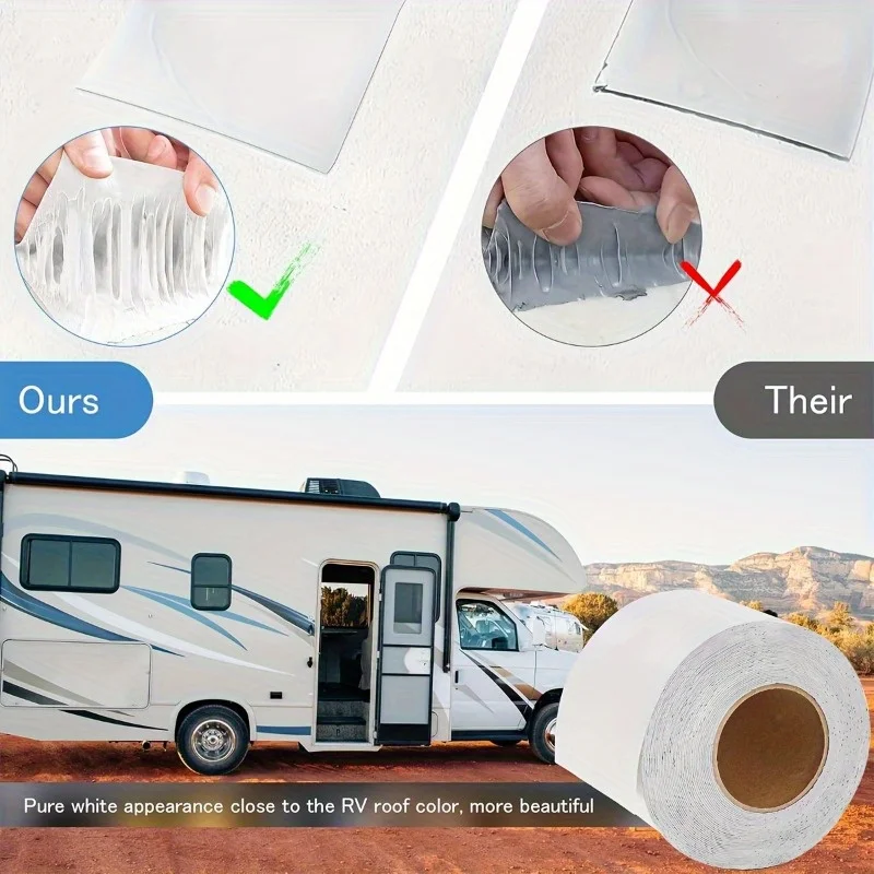 RV Water Pipe Leak Proof Repair Tape High Viscosity Temperature Resistant Windproof Roof Hole Repair Tape Caravan RV Accessory