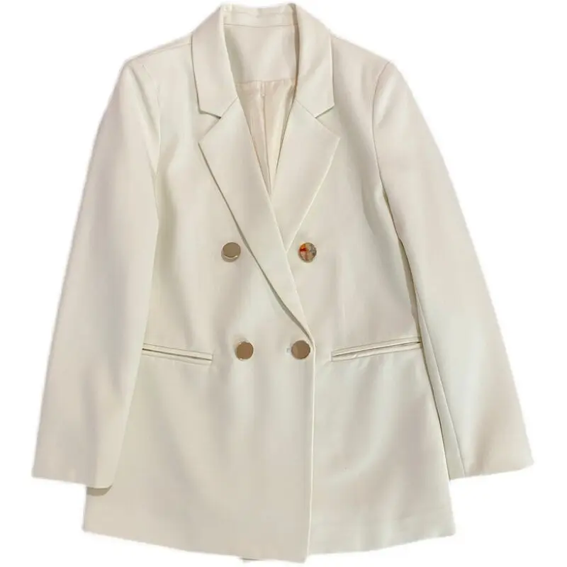 New Spring Autumn Women Casual Blazers Coats Chic Loose Office Lady Solid Elegant Suit Tops