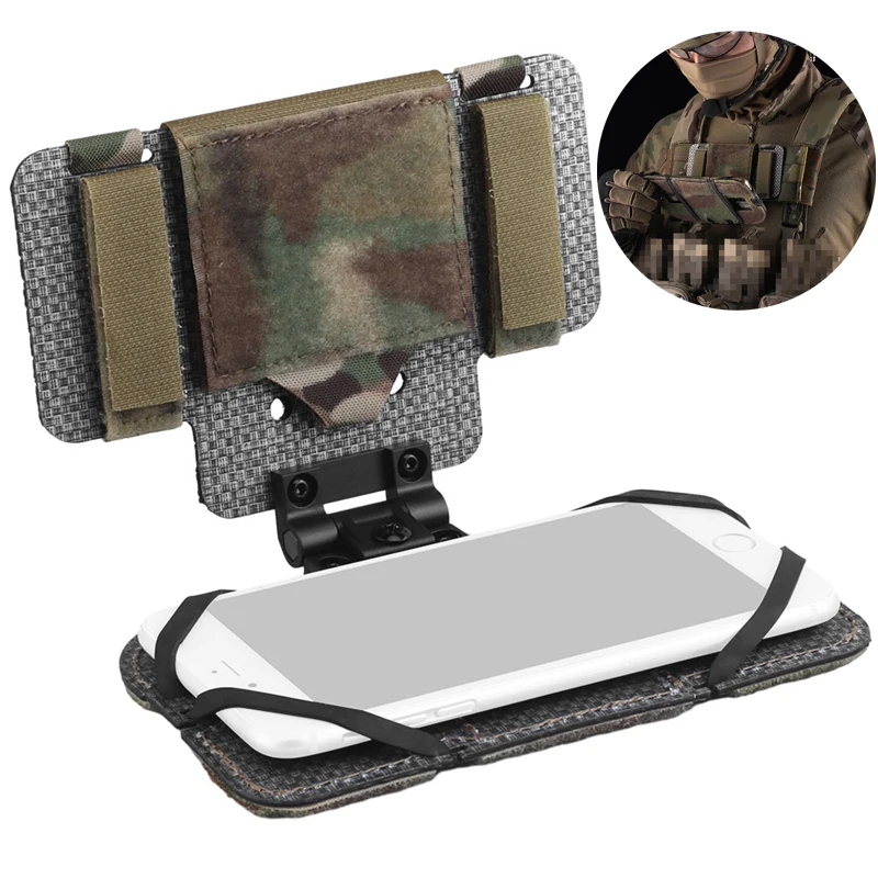 

Tactical Plate Carrier Navigation Board Phone Holder Outdoor Hunting Vest Admin Panel MOLLE Phone Map Foldable Case Airsoft Gear