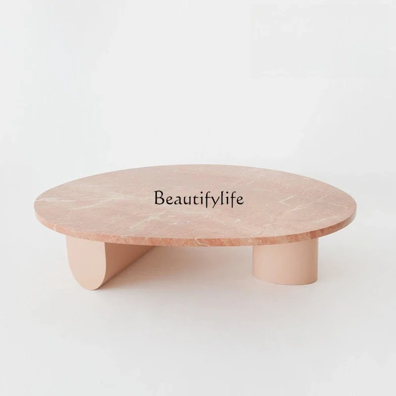 

Z.Nordic simple log terrazzo coffee table